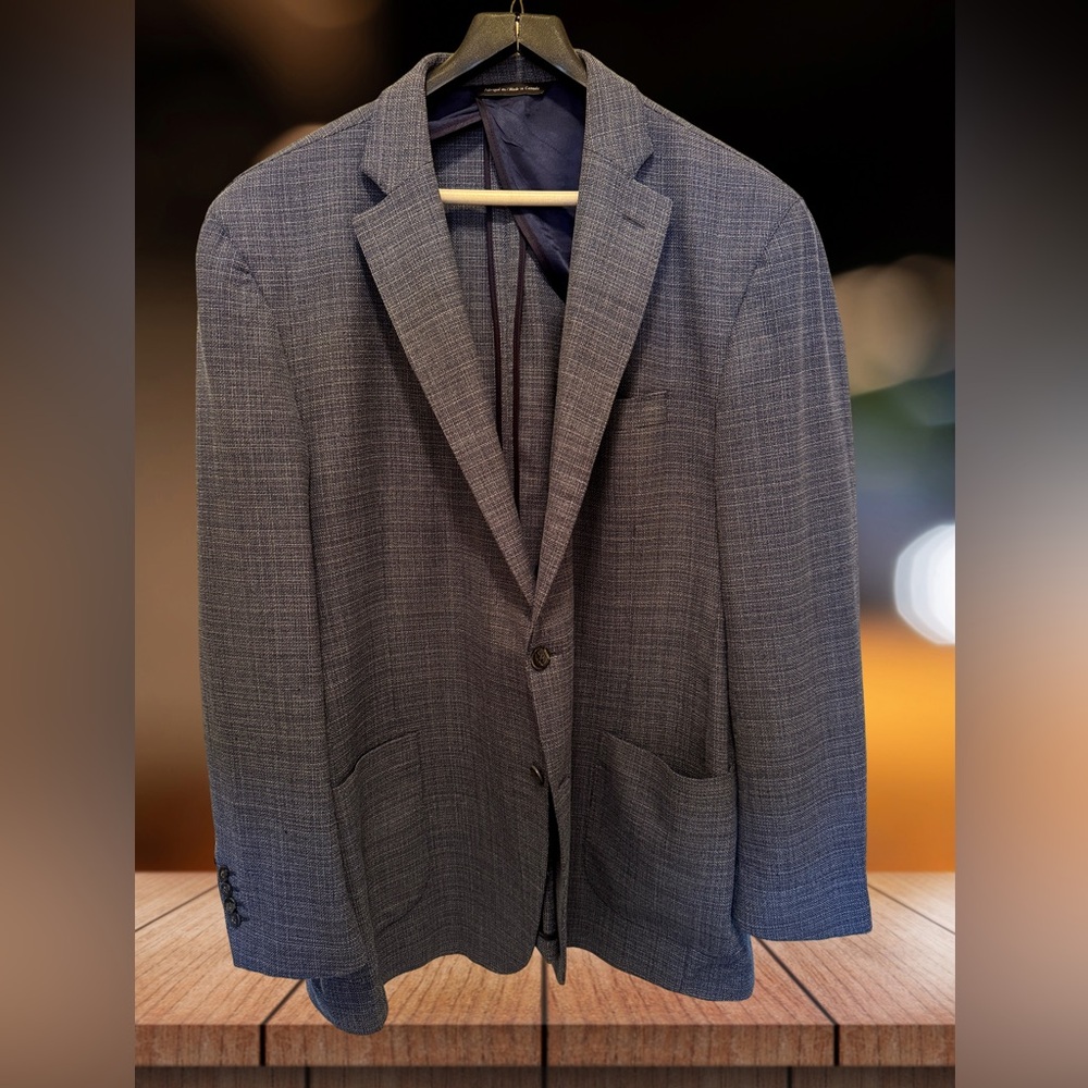 Beautiful Coppley Blue Textured Sports Coat, 50T, very nice